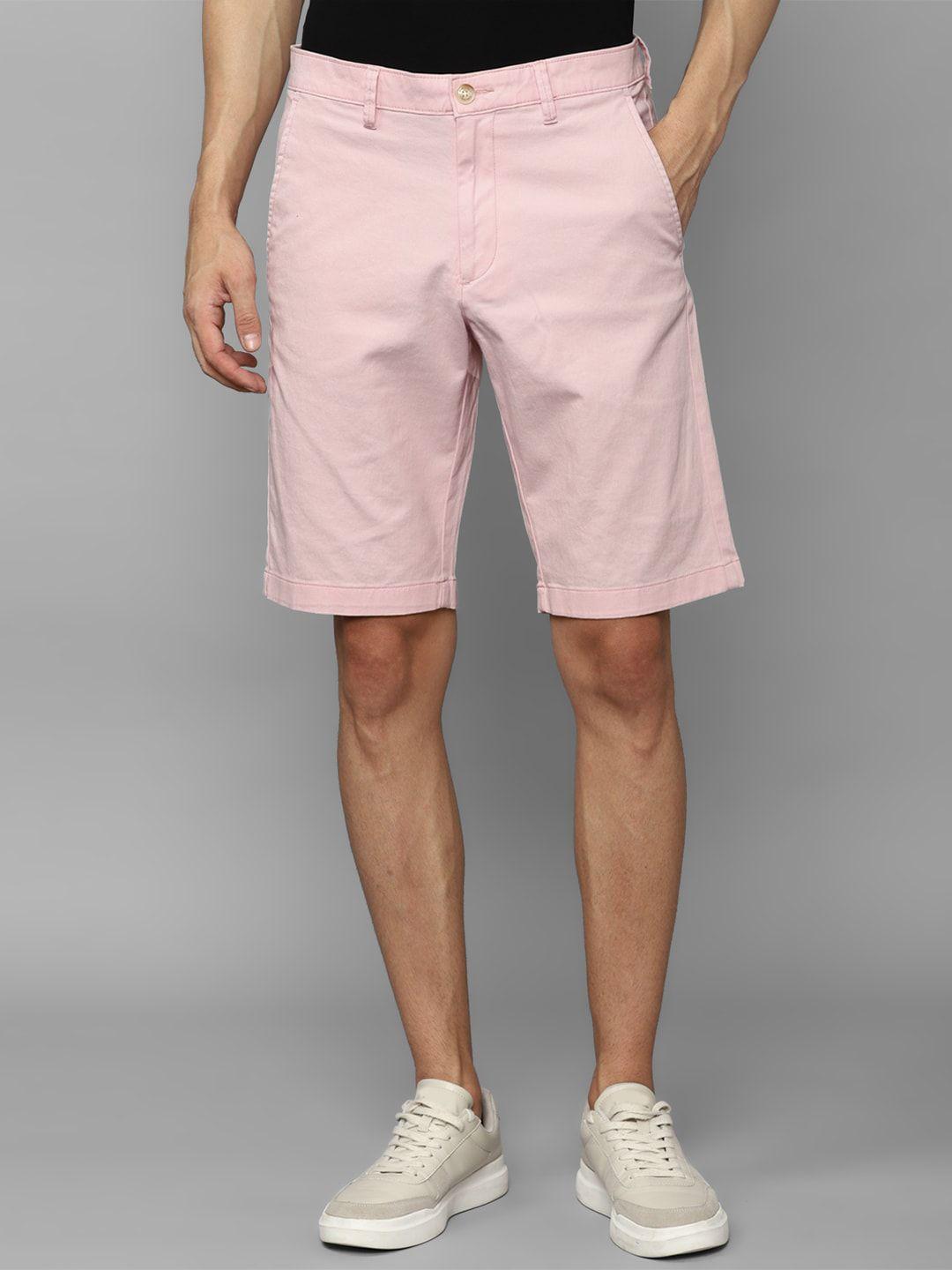 allen solly men slim fit mid-rise chino shorts