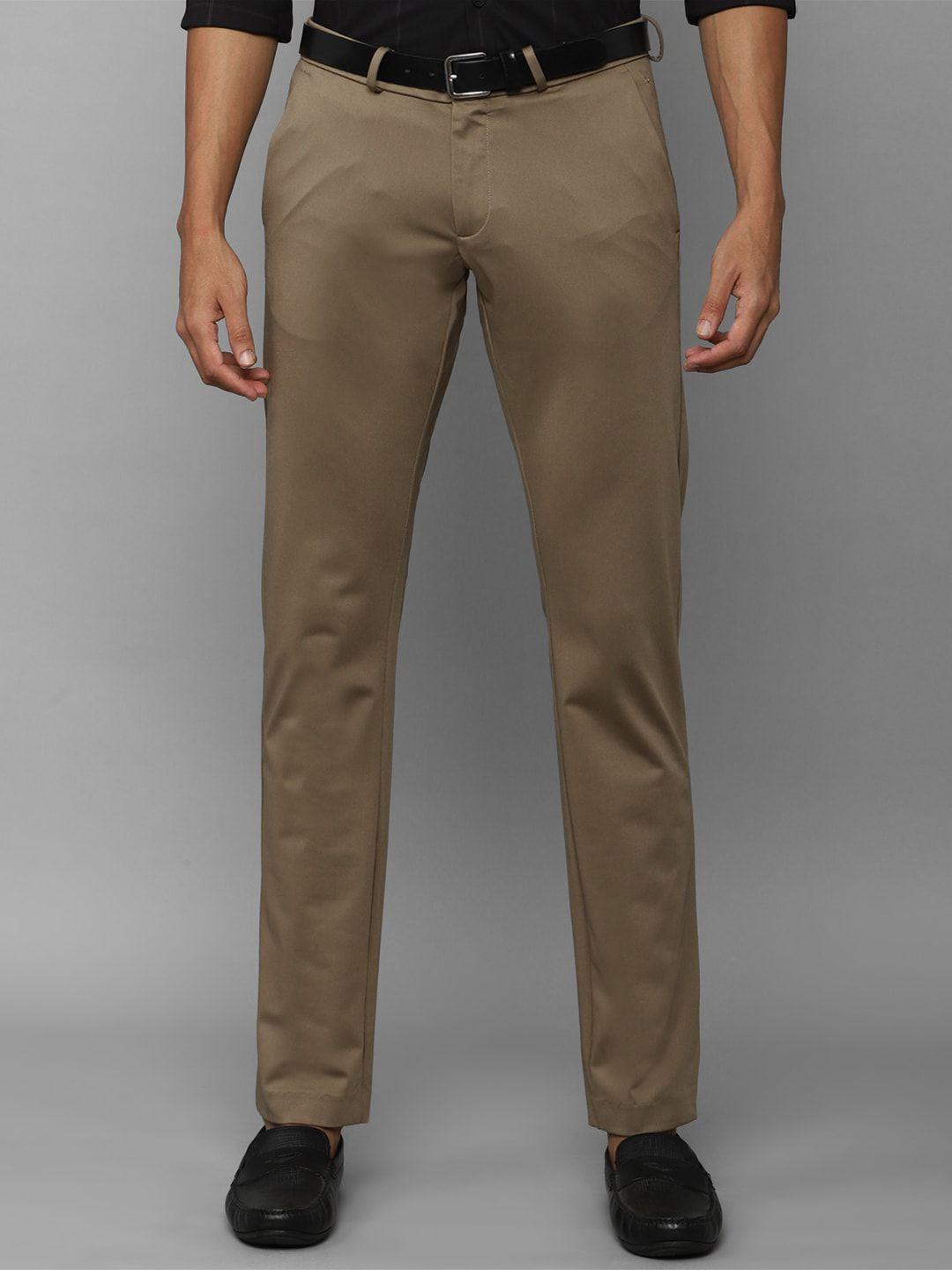 allen solly men slim fit mid-rise chinos trousers