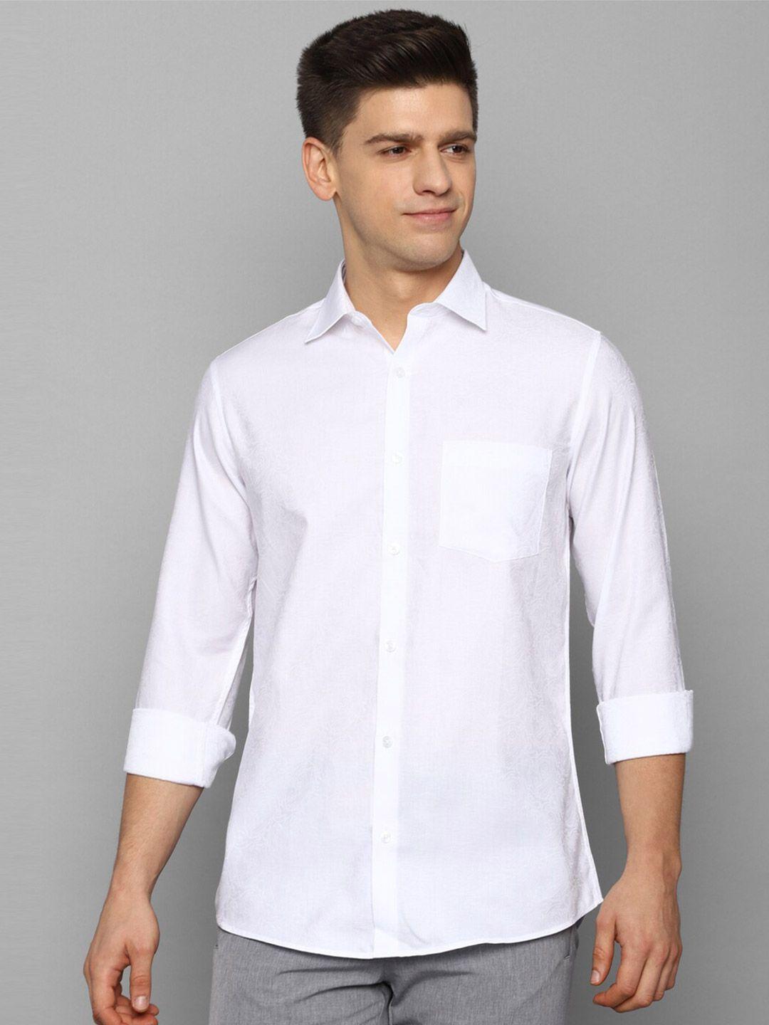 allen solly men white slim fit casual shirt