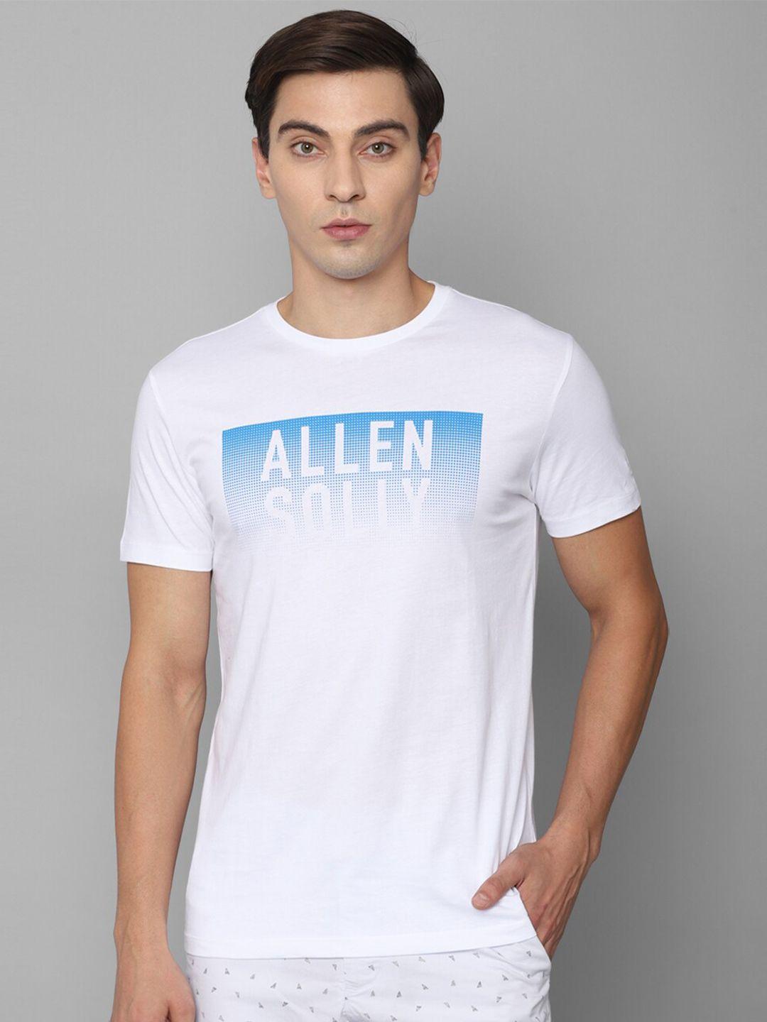allen solly men white typography printed t-shirt