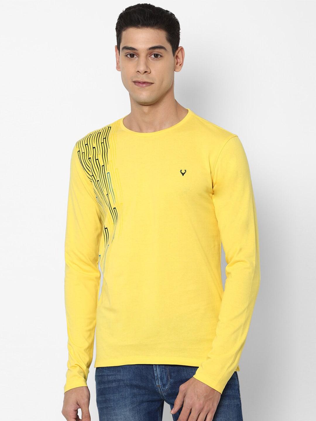 allen solly men yellow t-shirt