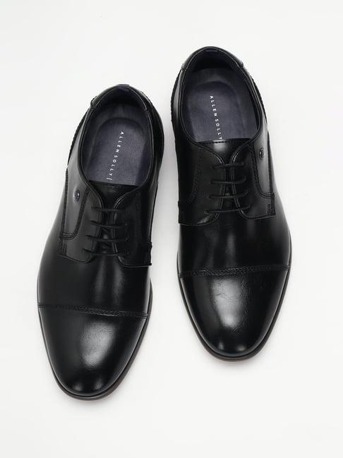 allen solly men's black derby shoes