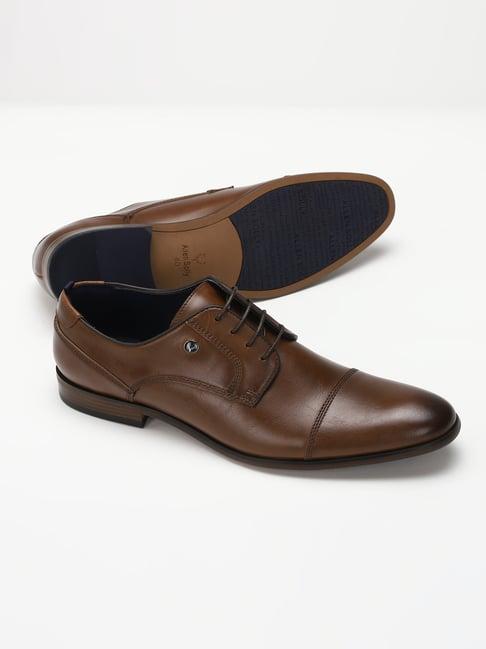 allen solly men's brown derby shoes
