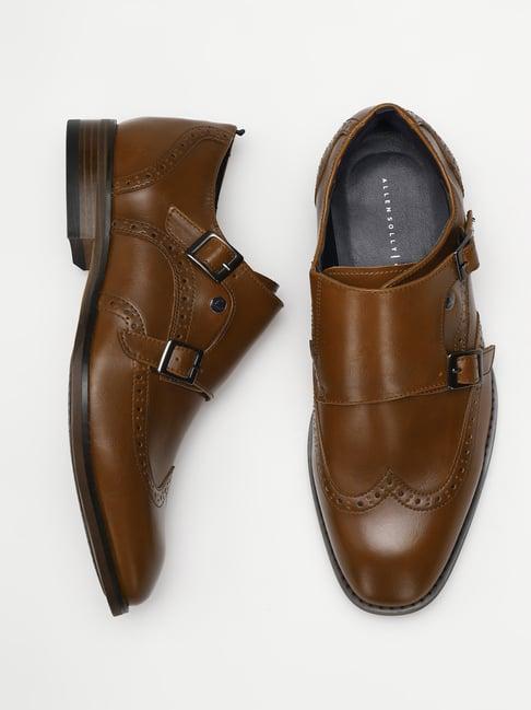 allen solly men's brown monk shoes
