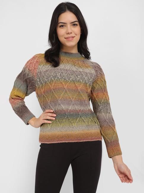 allen solly multicolor self design sweater