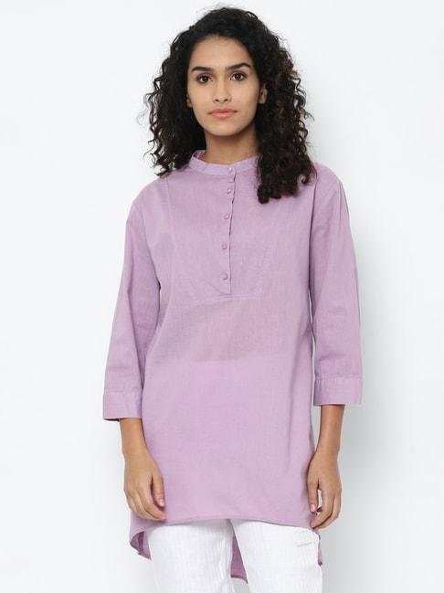 allen solly purple cotton tunic