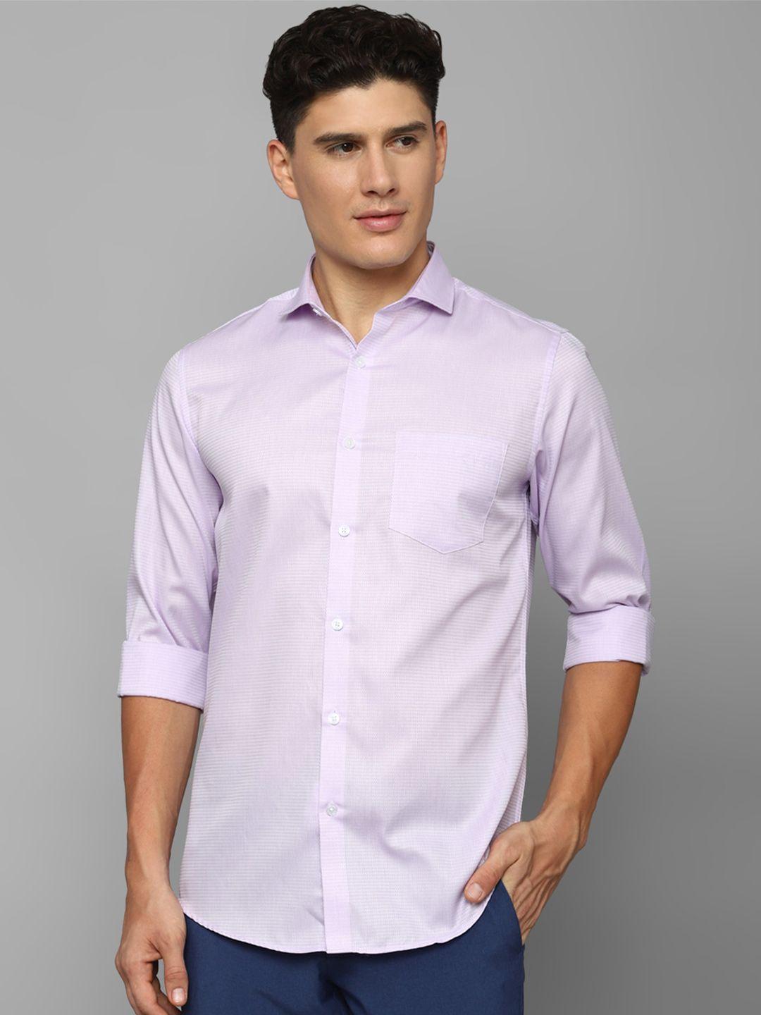 allen solly striped pure cotton slim fit formal shirt