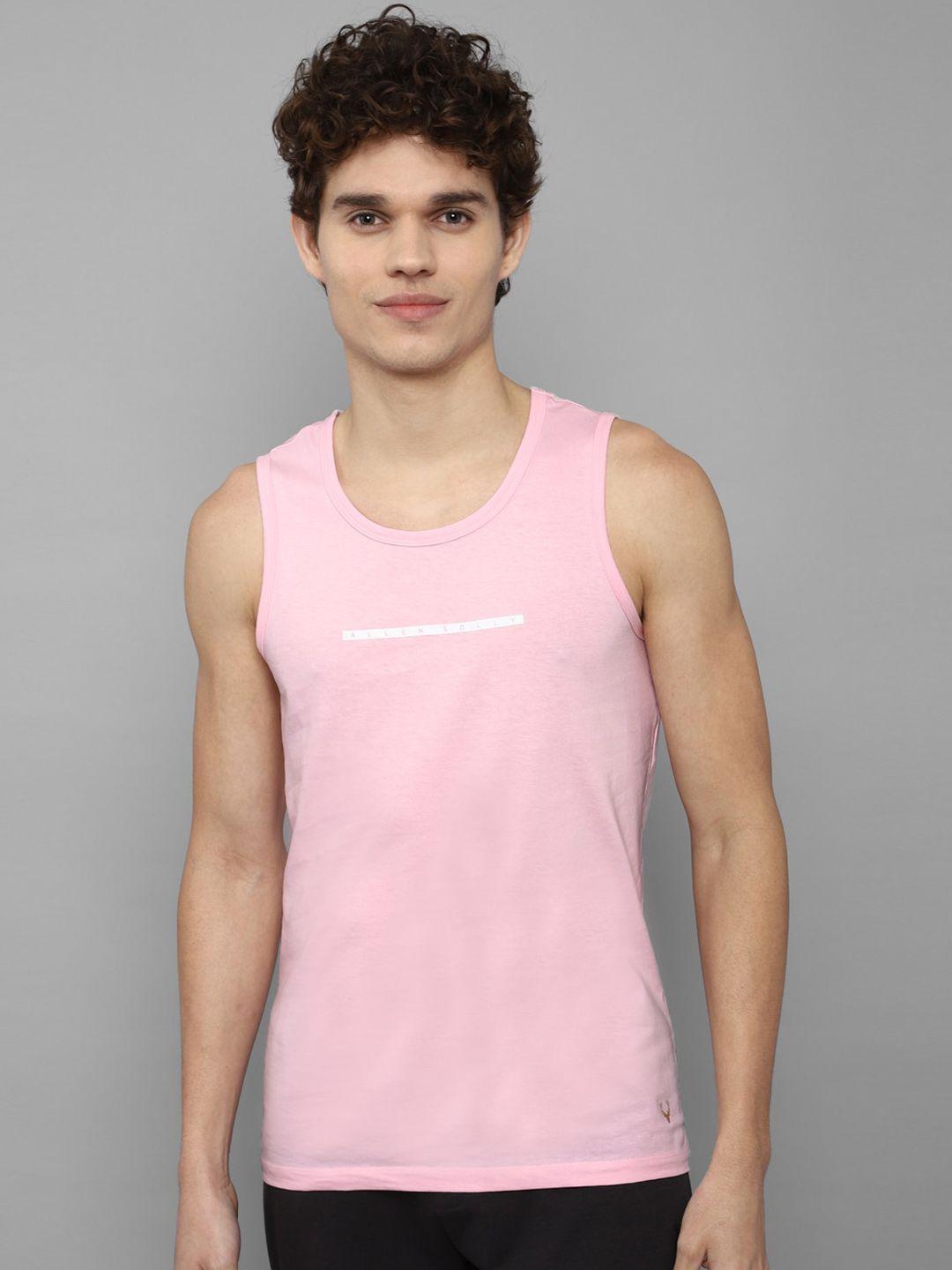 allen solly tribe men pink printed innerwear vests