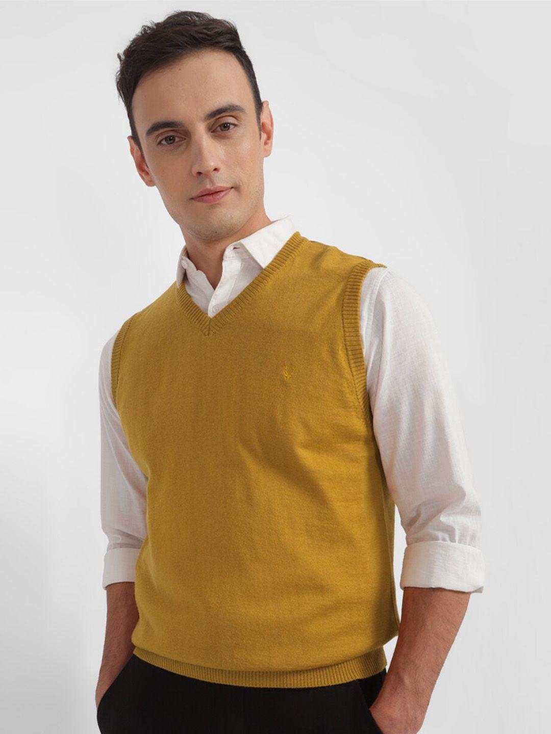 allen solly v-neck sleeveless acrylic sweater vest