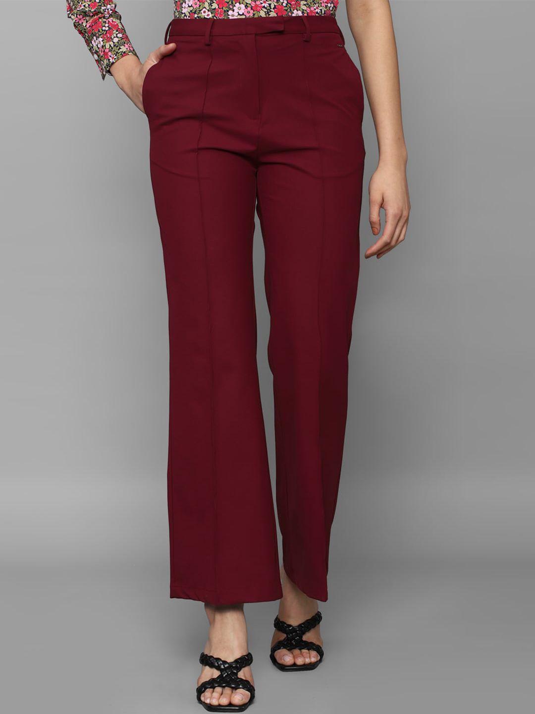 allen solly woman flared fit trousers