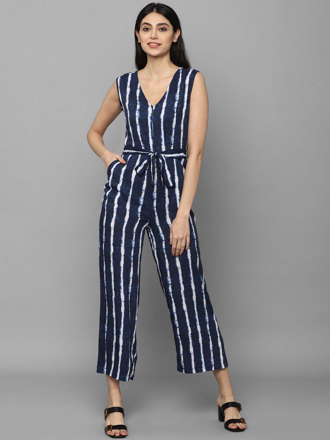 allen solly woman striped basic jumpsuit