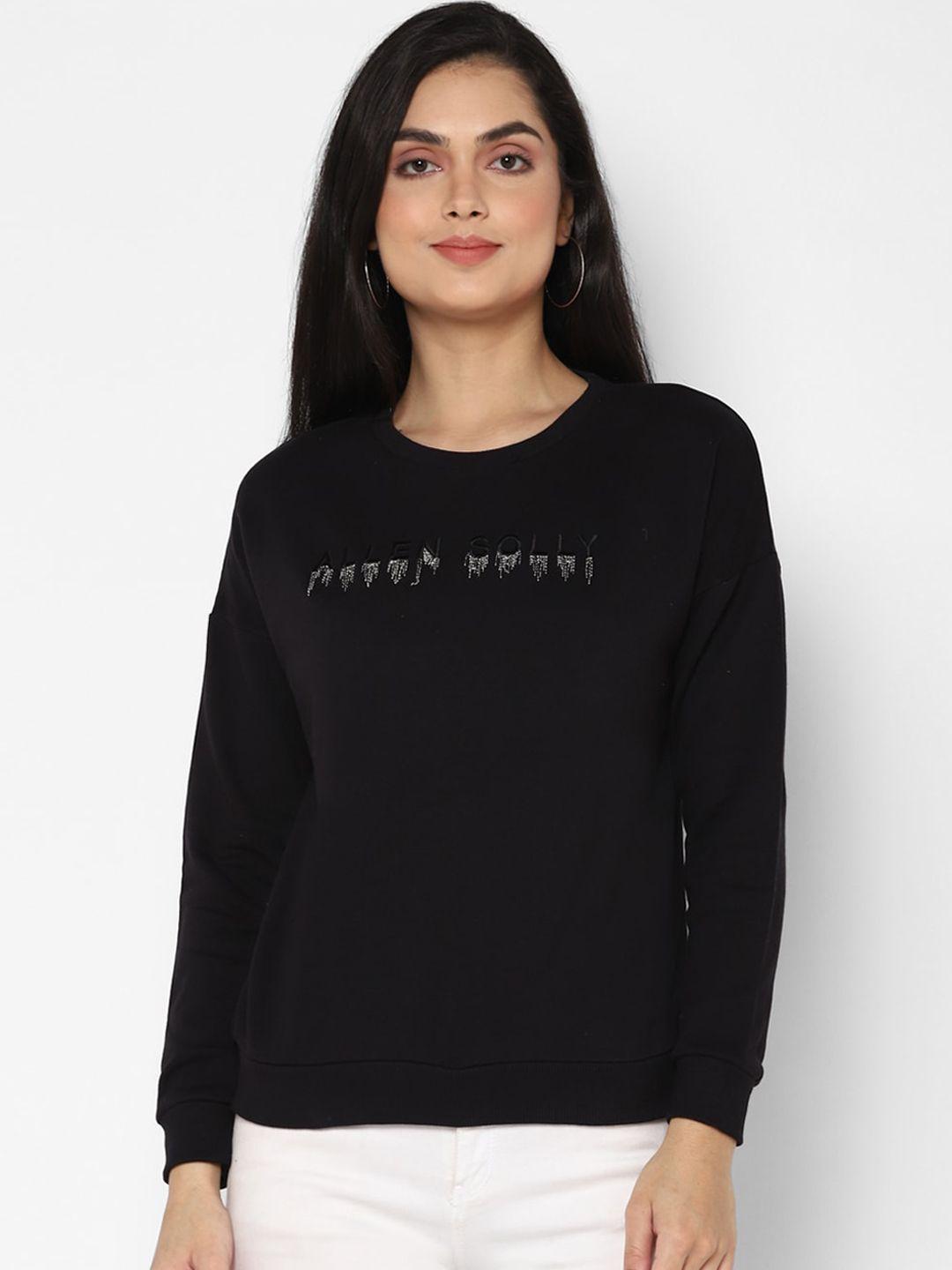 allen solly woman women black sweatshirt