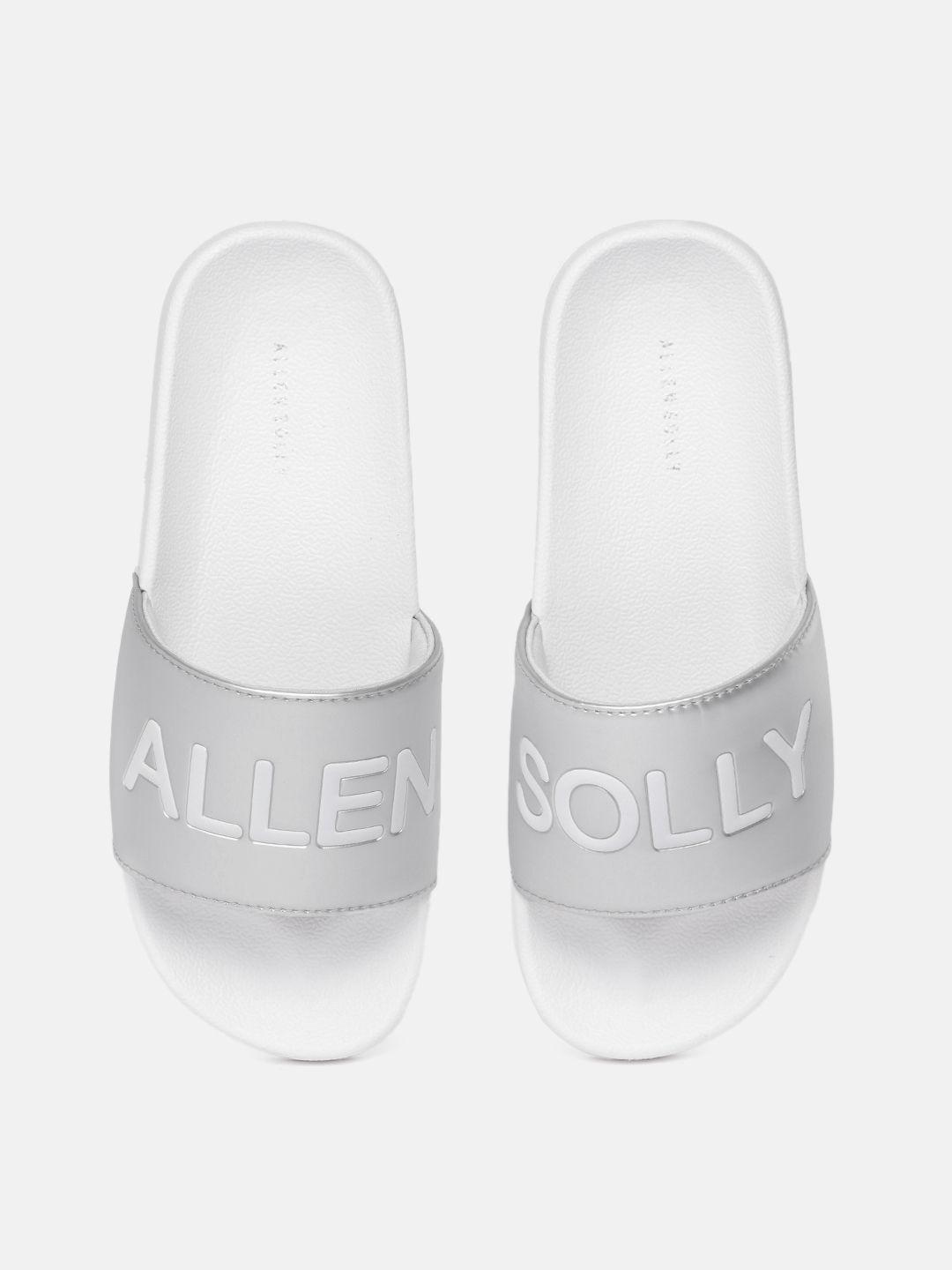 allen solly women brand logo embossed sliders
