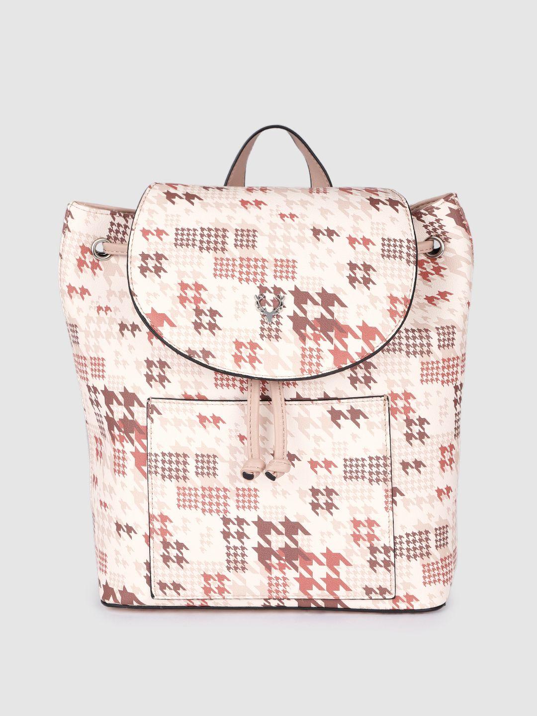 allen solly women off white printed backpack