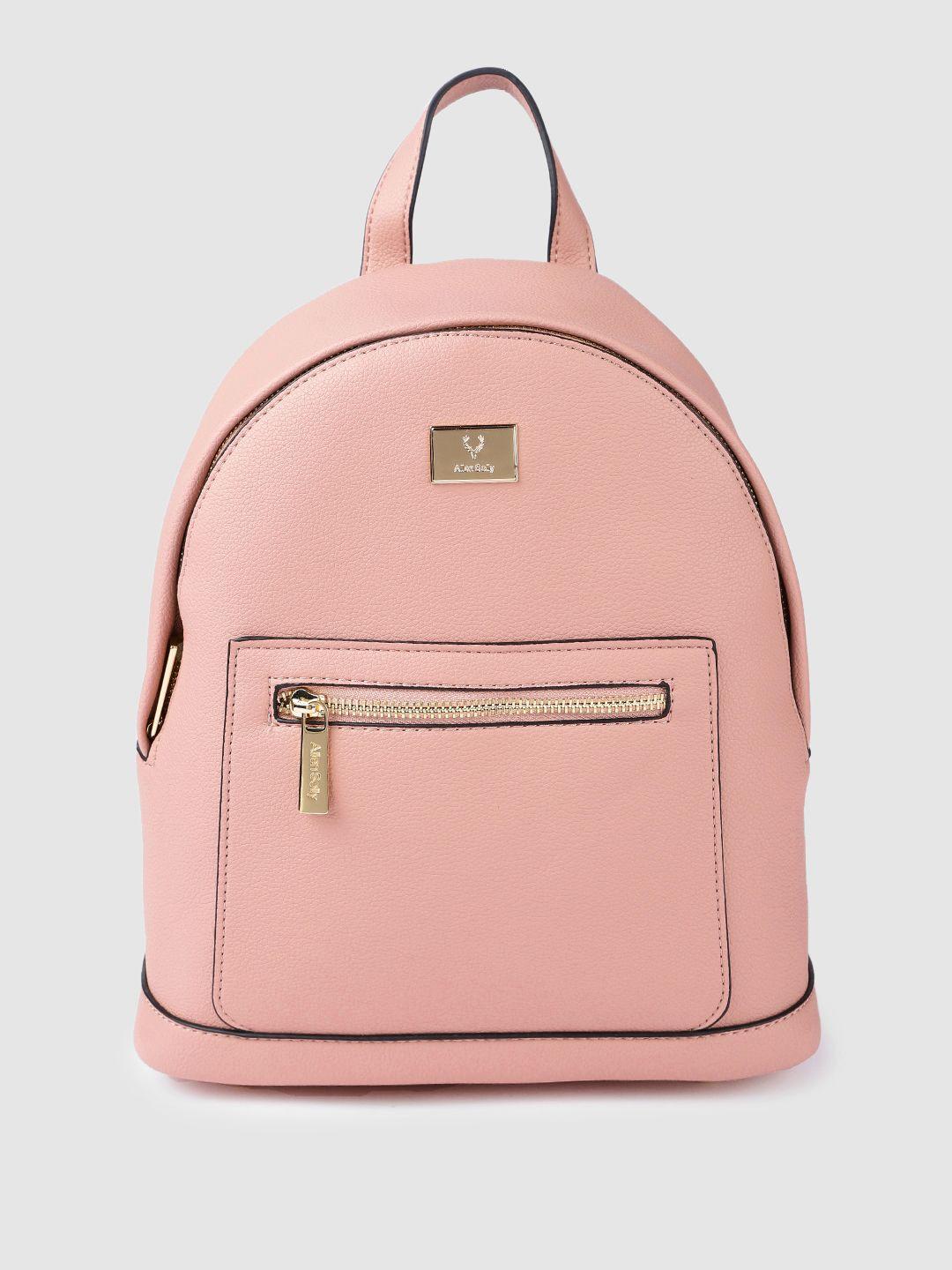 allen solly women pink solid backpack