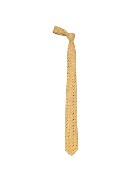 allen solly yellow printed tie