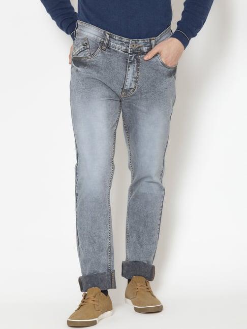 allen cooper grey regular fit jeans