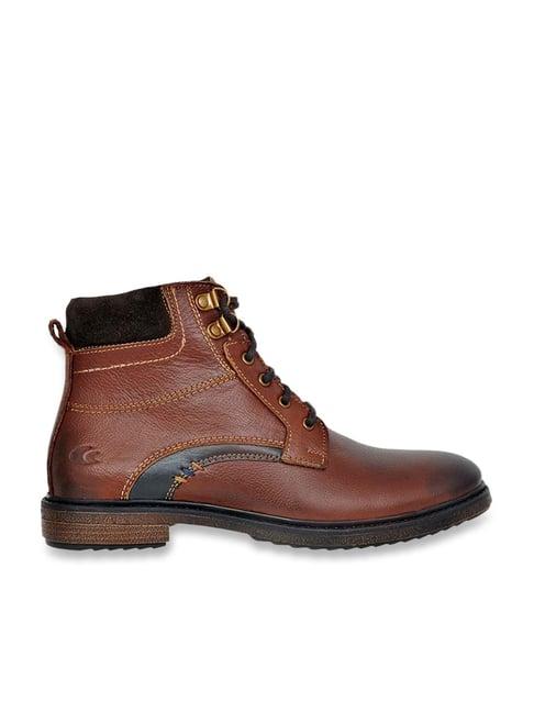 allen cooper men's brown derby boots