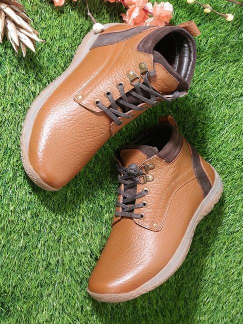 allen cooper men's tan derby boots