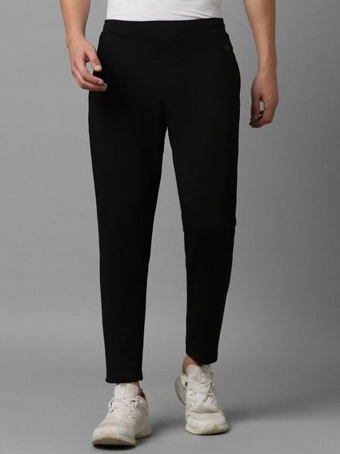 allen solly black cotton regular fit joggers