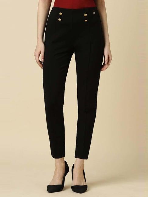 allen solly black high rise pants