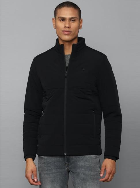 allen solly black regular fit jacket