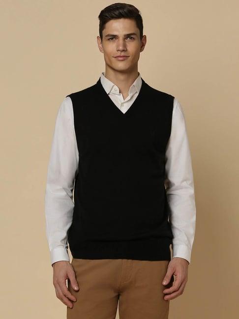 allen solly black regular fit sweater