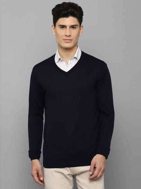 allen solly black regular fit sweater