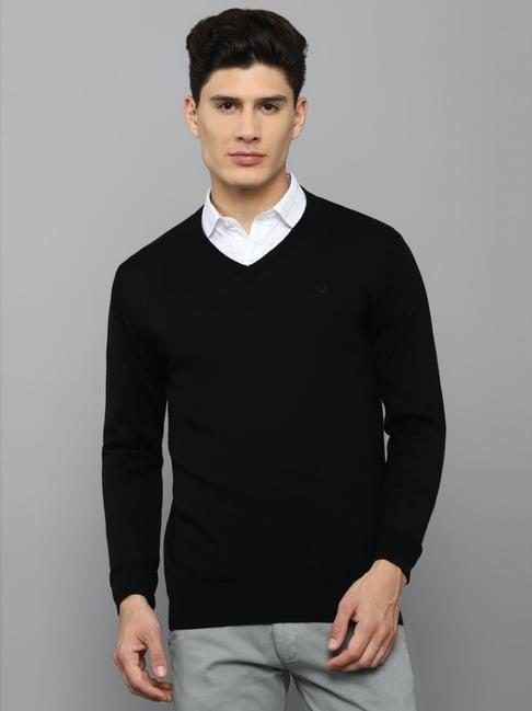 allen solly black regular fit sweater