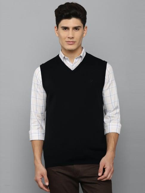 allen solly black regular fit sweater