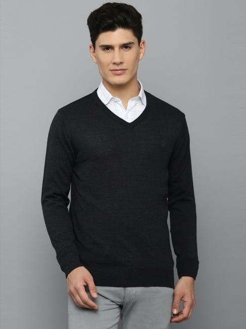 allen solly black regular fit sweater