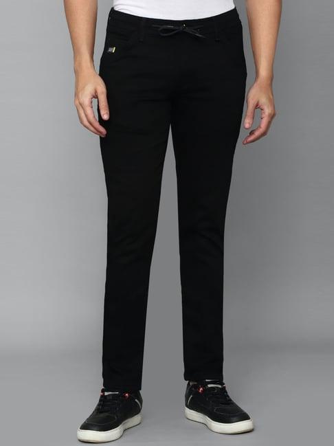 allen solly black skinny fit trousers