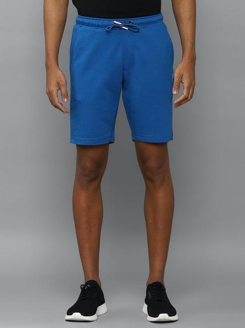 allen solly blue  slim fit shorts