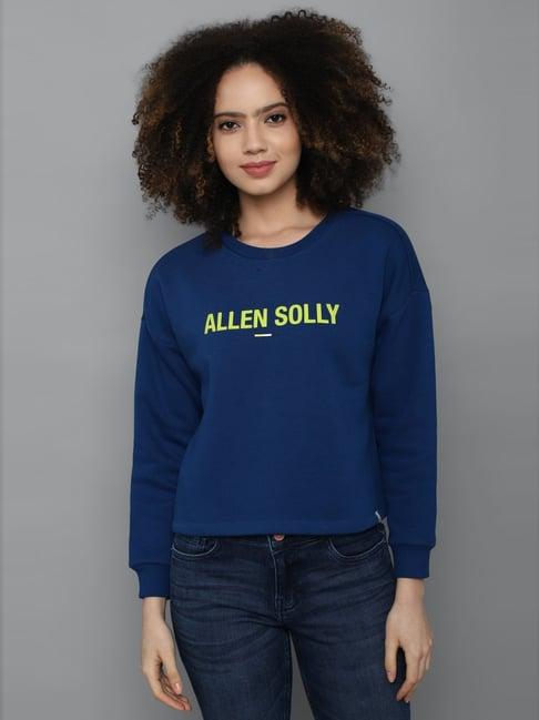 allen solly blue cotton print sweatshirt