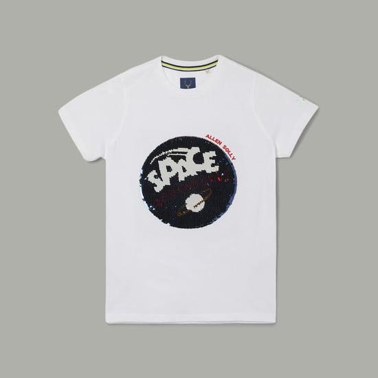 allen solly boys sequinned t-shirt