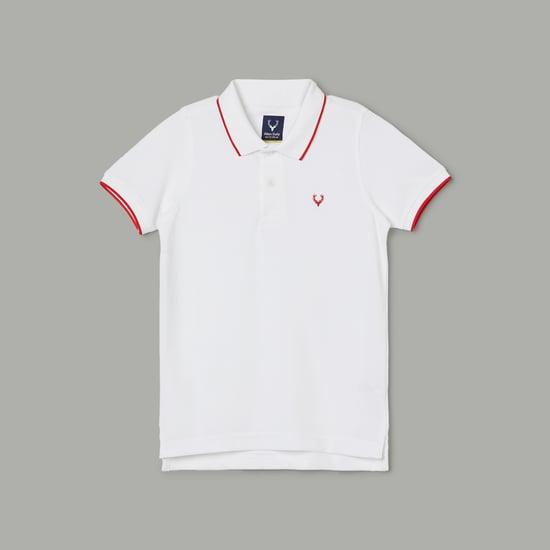 allen solly boys solid regular fit polo t-shirt