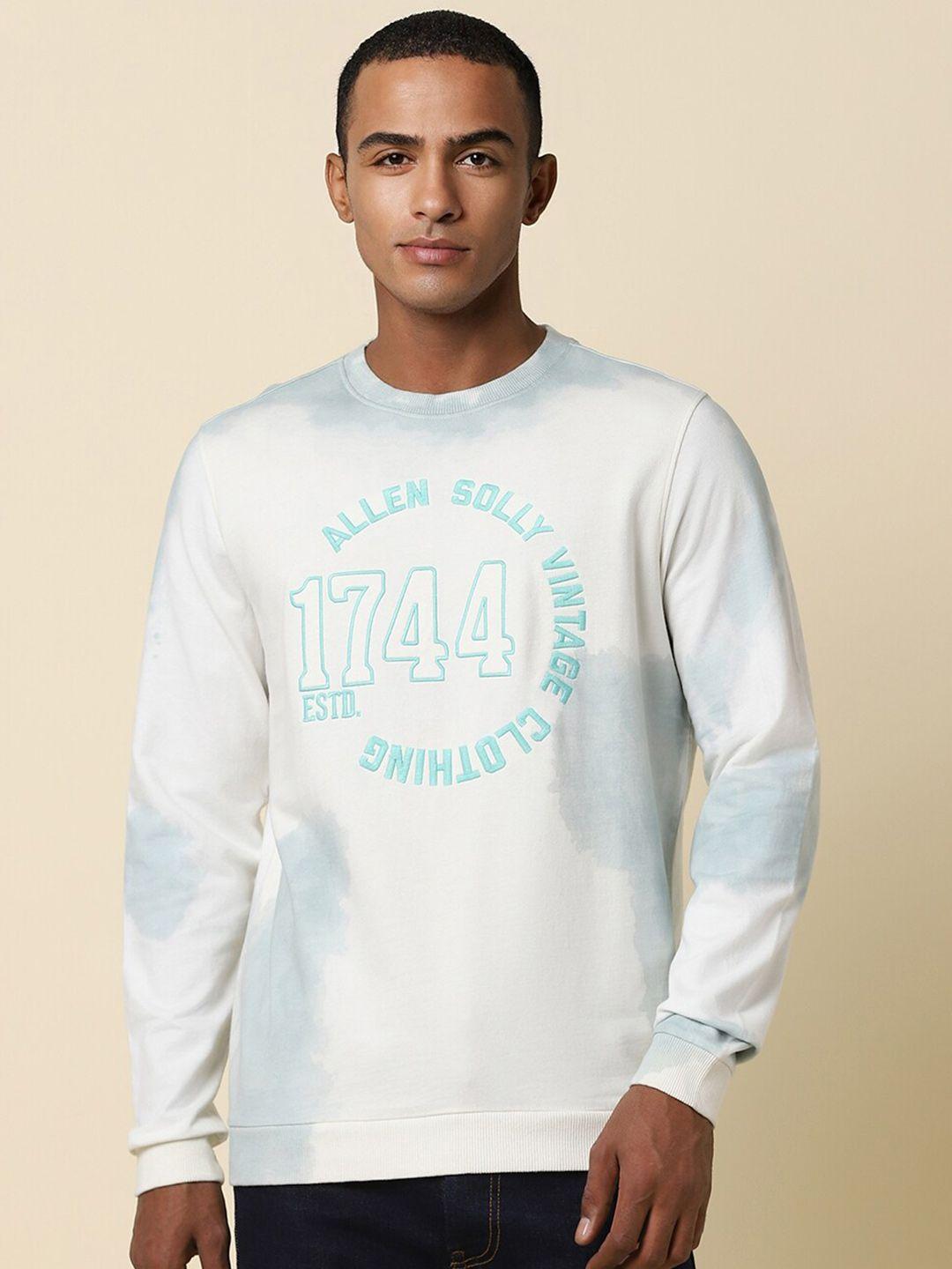 allen solly brand logo embroidered pullover sweatshirt