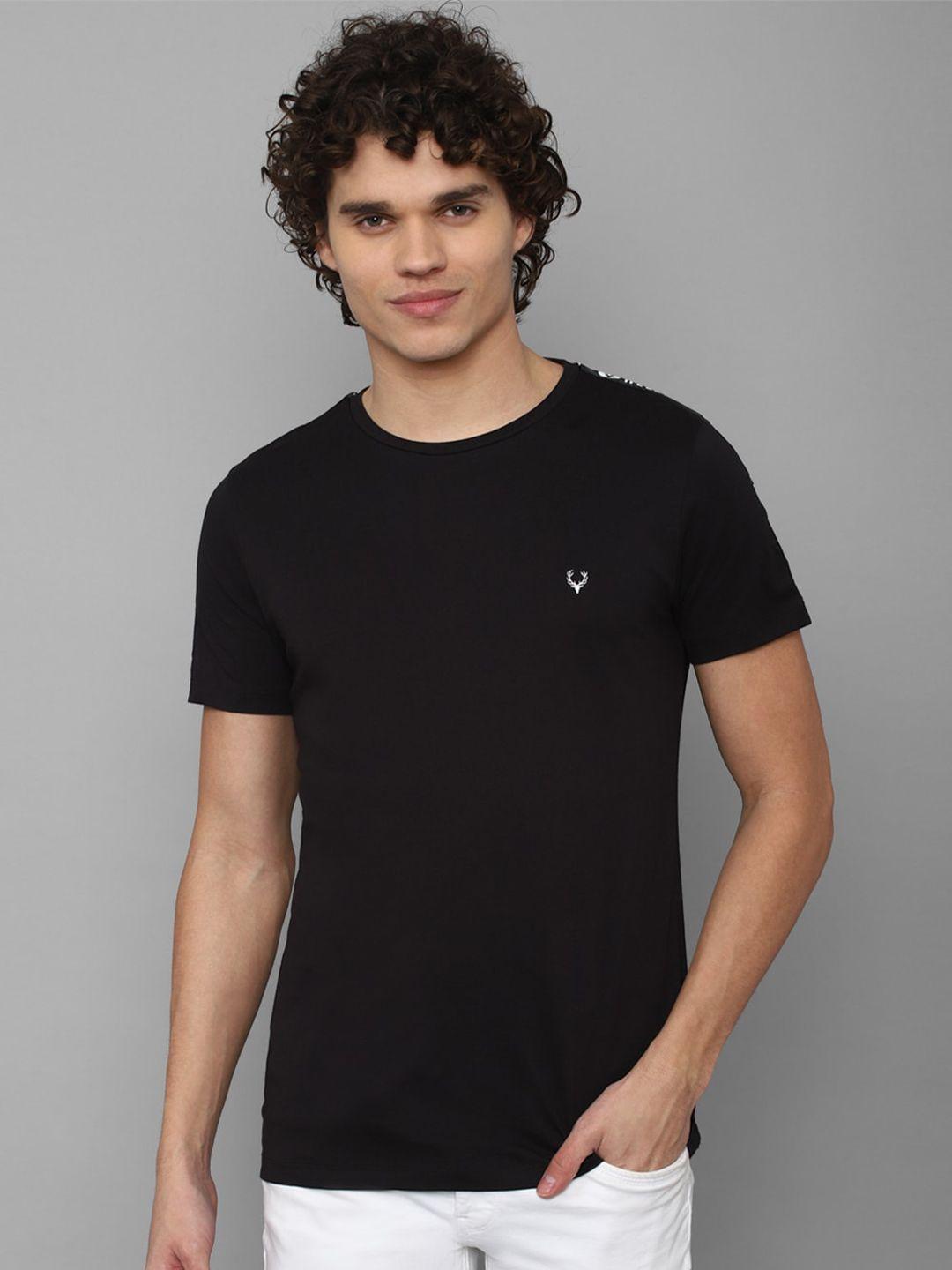 allen solly brand logo printed pure cotton t-shirt