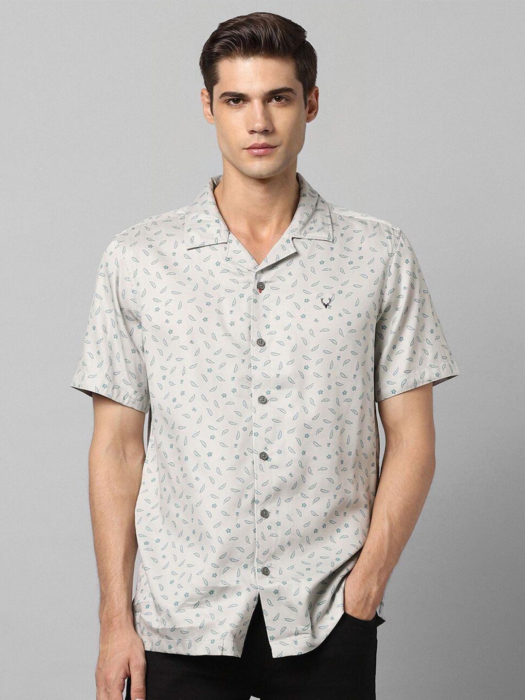 allen solly convertional printed cuban collar casual shirt