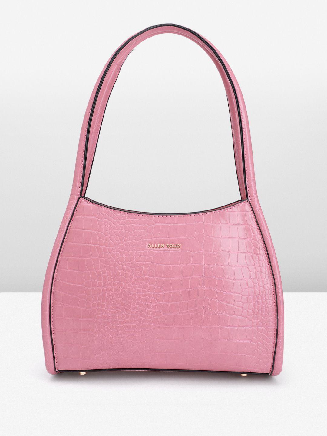 allen solly croc textured handheld bag