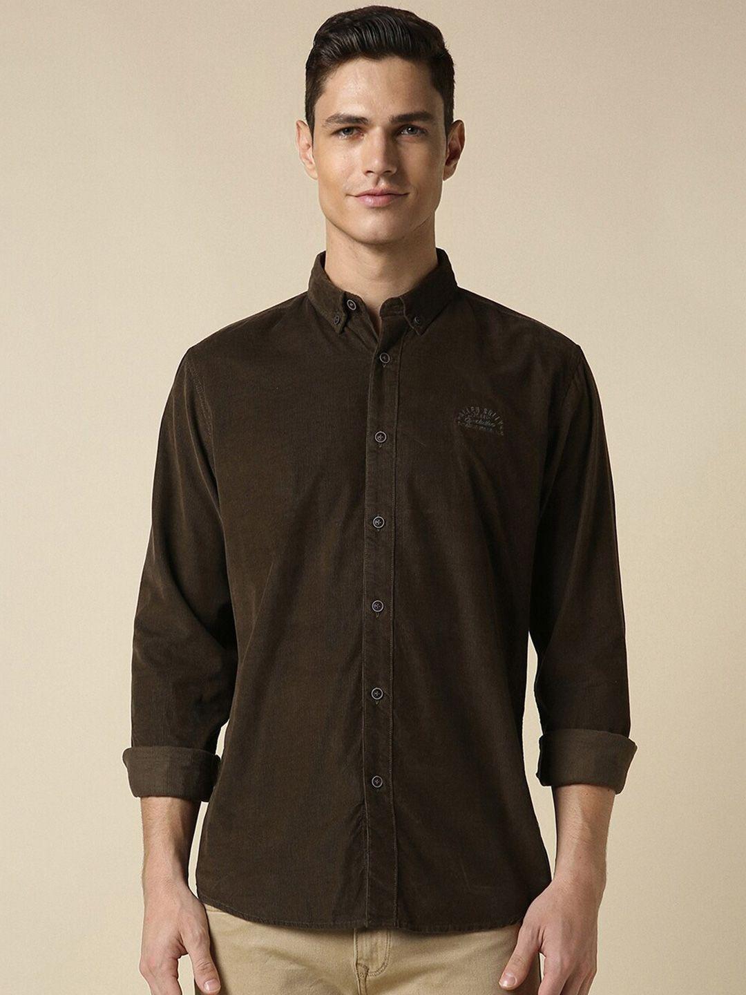 allen solly custom fit button-down collar casual shirt