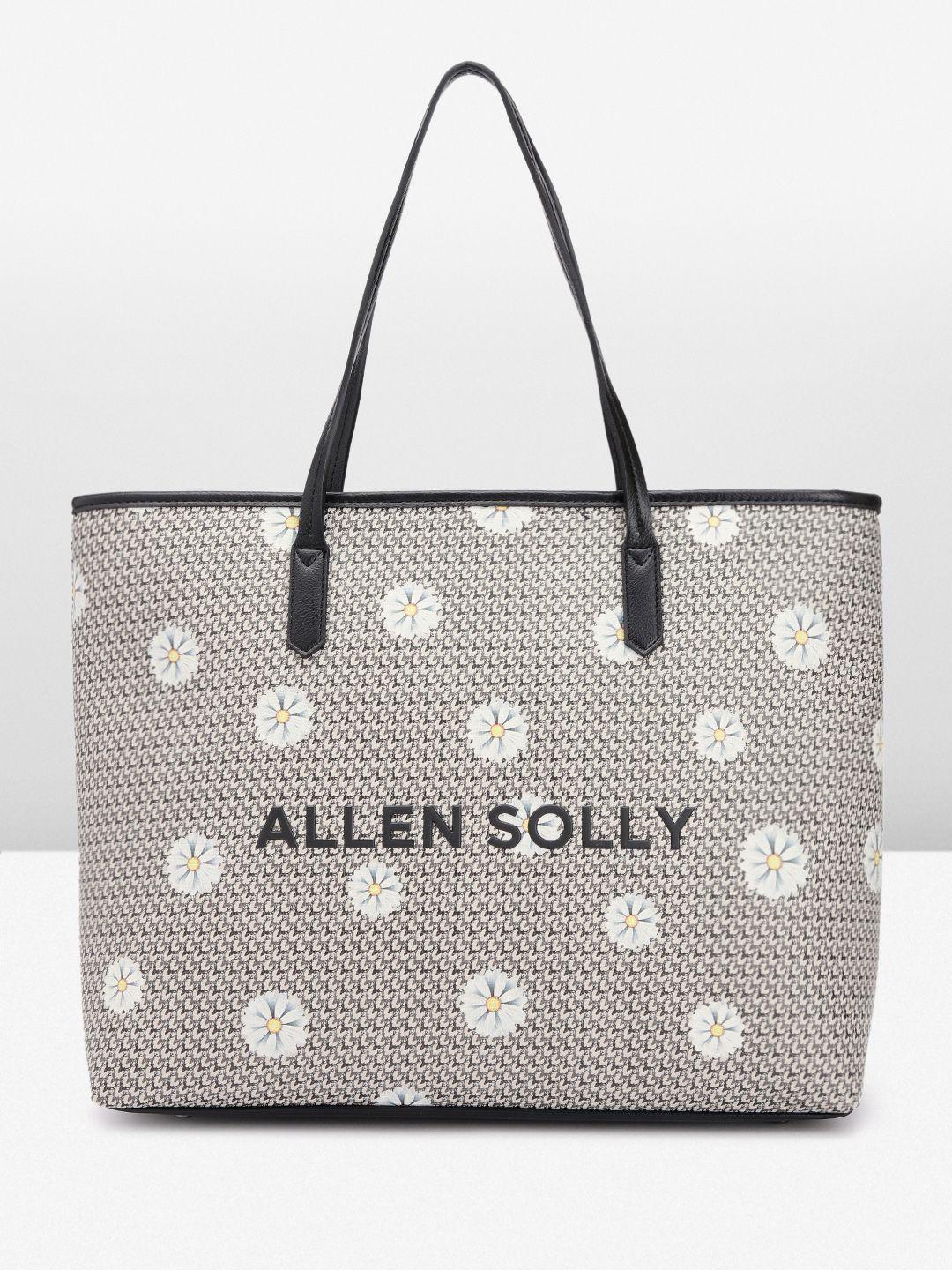 allen solly floral print oversized laptop-cum-shoulder bag