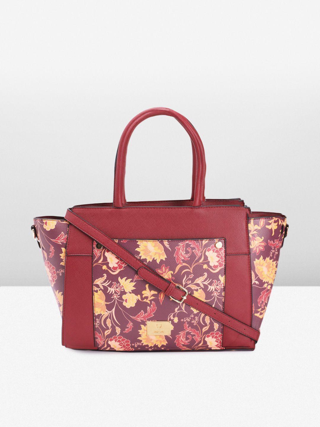 allen solly floral printed structured shoulder bag