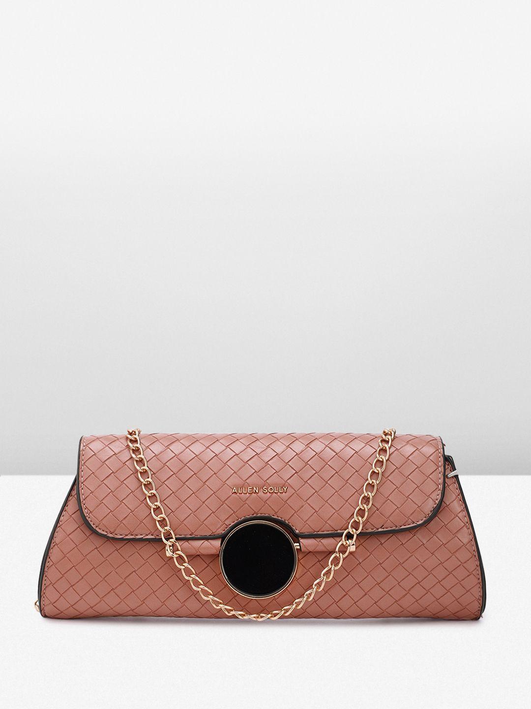 allen solly geometric textured structured sling bag