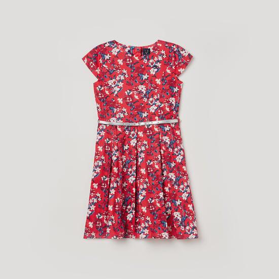 allen solly girls floral printed a-line dress