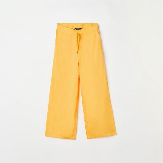 allen solly girls solid flared trousers