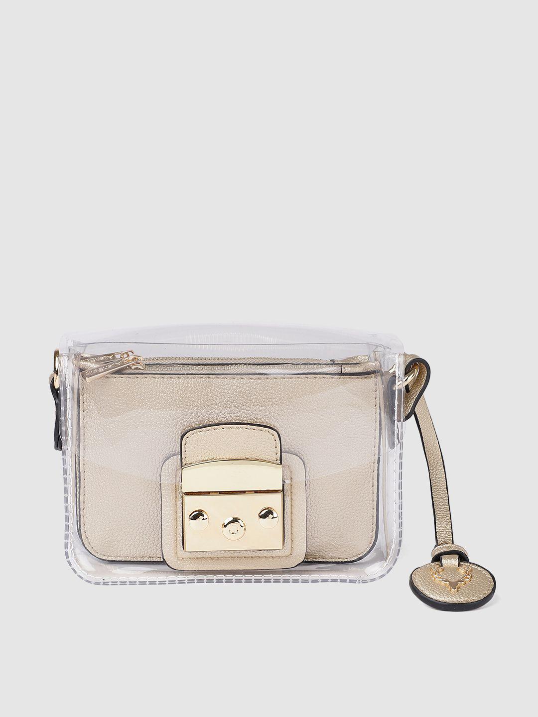 allen solly gold-toned solid sling bag