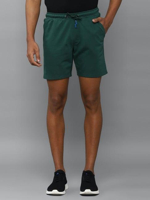 allen solly green  slim fit shorts