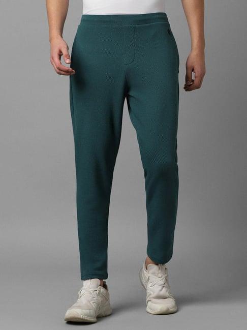 allen solly green cotton regular fit joggers