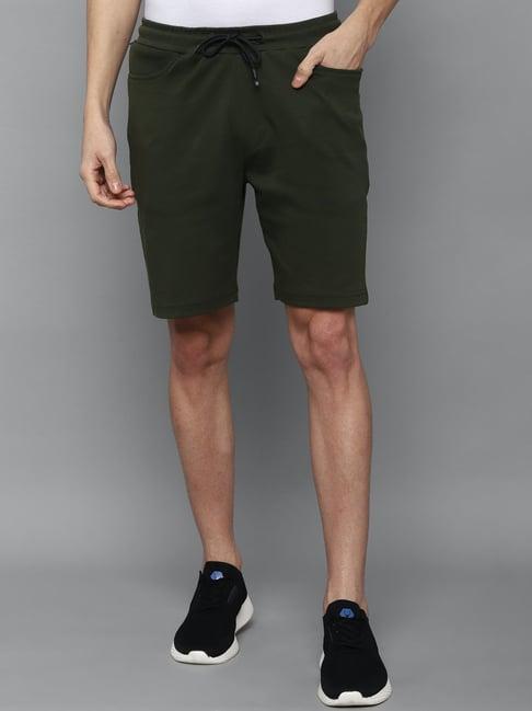 allen solly green printed shorts